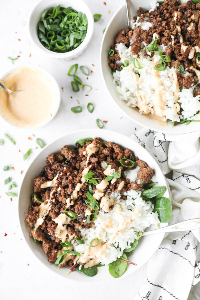 Healthy 20-Minute Korean Beef Bowl_easy gluten-free dinner recipes for the family