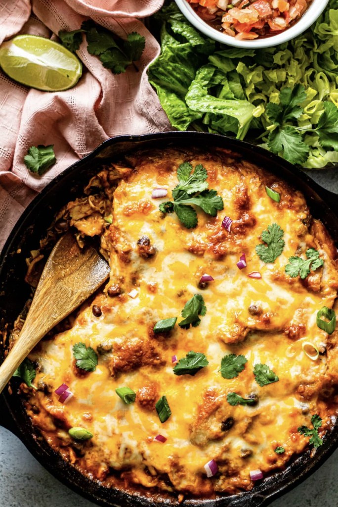 Gluten-Free Chicken Enchilada Skillet_easy gluten-free dinner recipes for the family