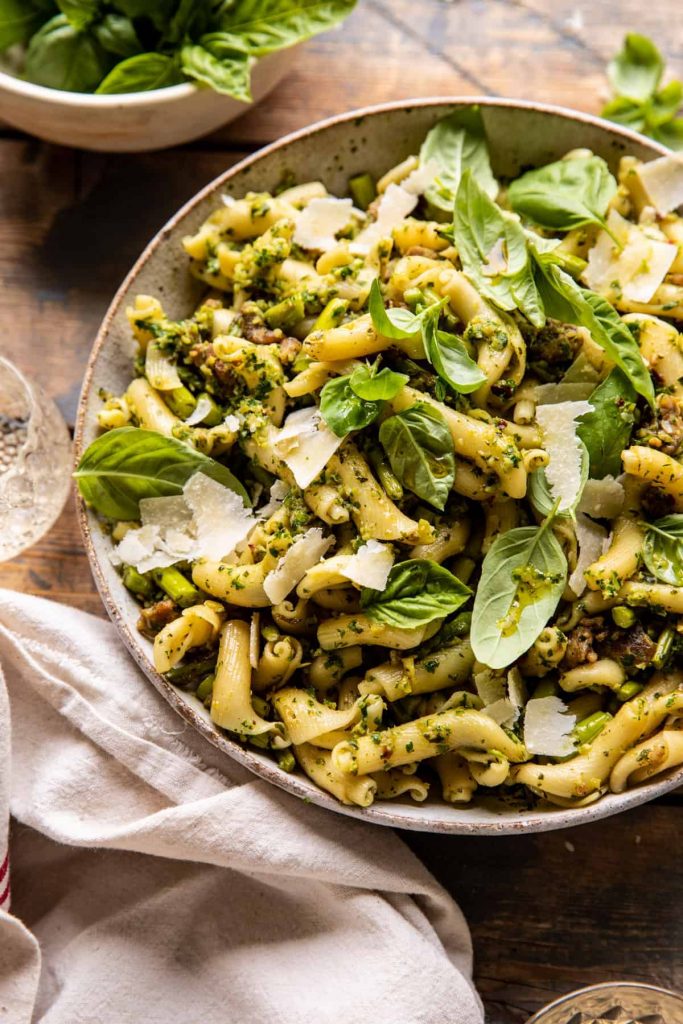 One Pot Lemon Basil, Asparagus, and Sausage Pasta_lemon pasta recipes