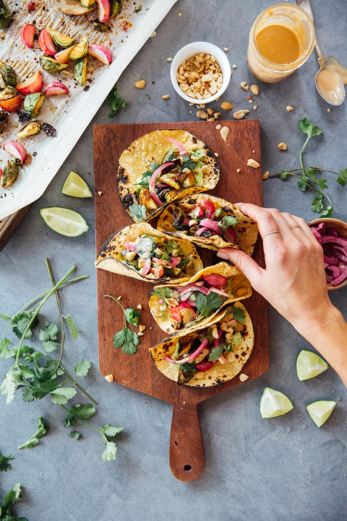 Spicy Peanut Brussels Sprout Tacos_best taco recipes