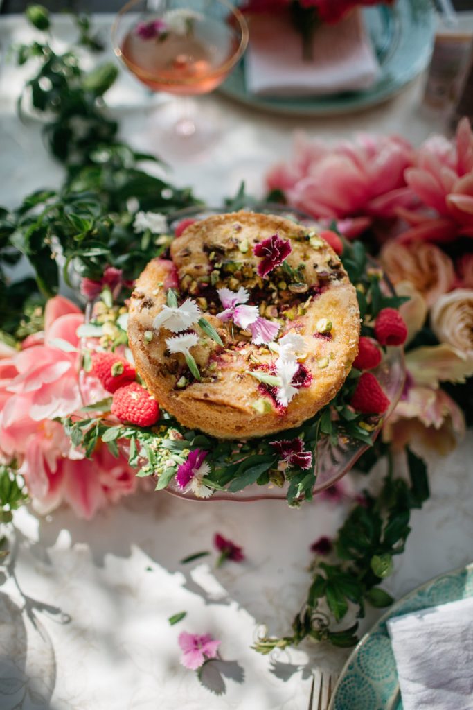 Raspberry Pistachio Cake With Lemon Glaze_easter desserts