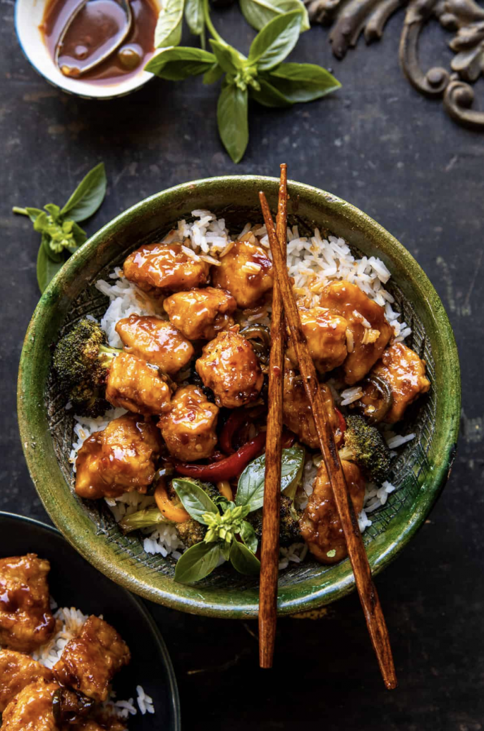 Sheet Pan Sticky Sweet and Sour Chicken_easy gluten-free dinner recipes for the family