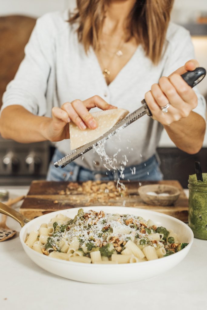 Rigatoni with Brussels Sprouts & Kale Pesto_is gluten bad for you