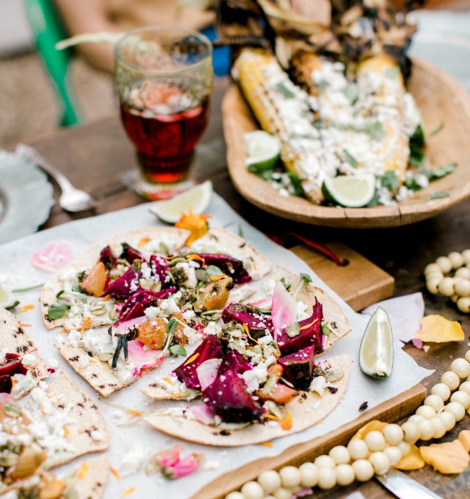 Roasted Beet Tostada with Avocado Crema, Goat Cheese & Pepitas_best taco recipes