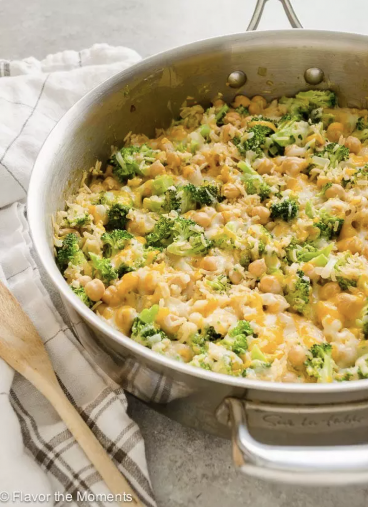 Broccoli Chickpea Rice Casserole_one pot rice recipes