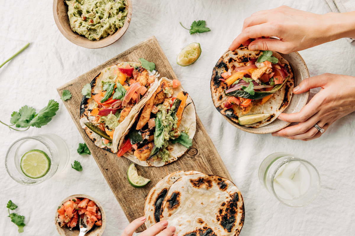 sheet pan chicken fajitas