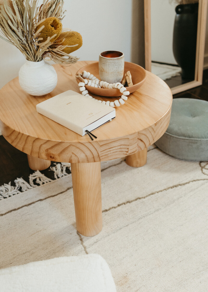 meditation room, candle, journal, camille's house