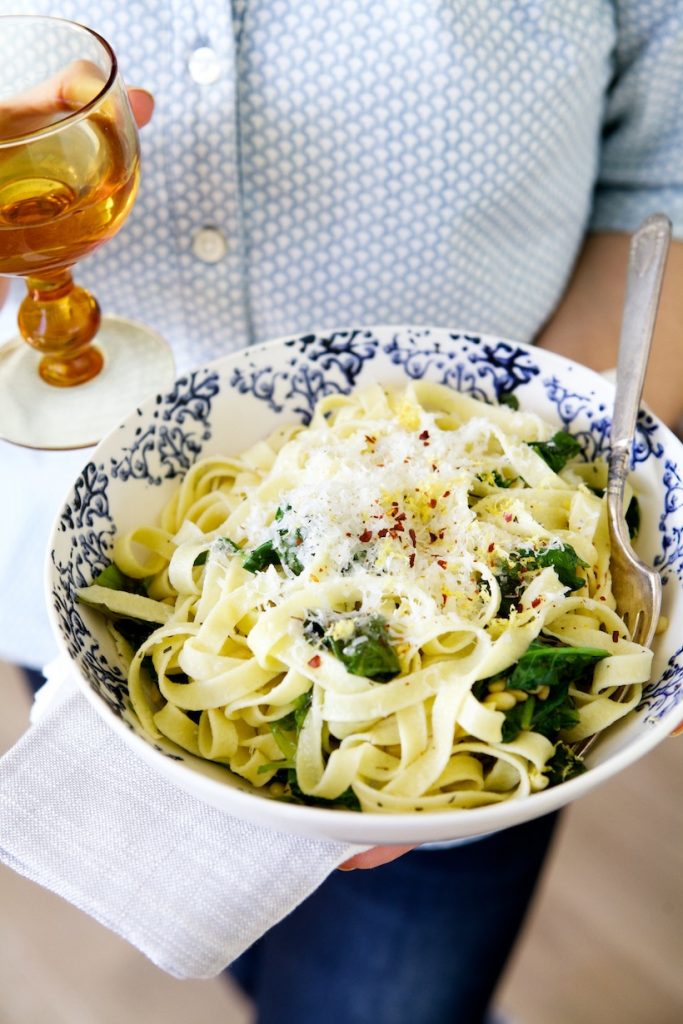 Fresh Pasta With Lemon, Rosemary & Pine Nuts_lemon pasta recipes