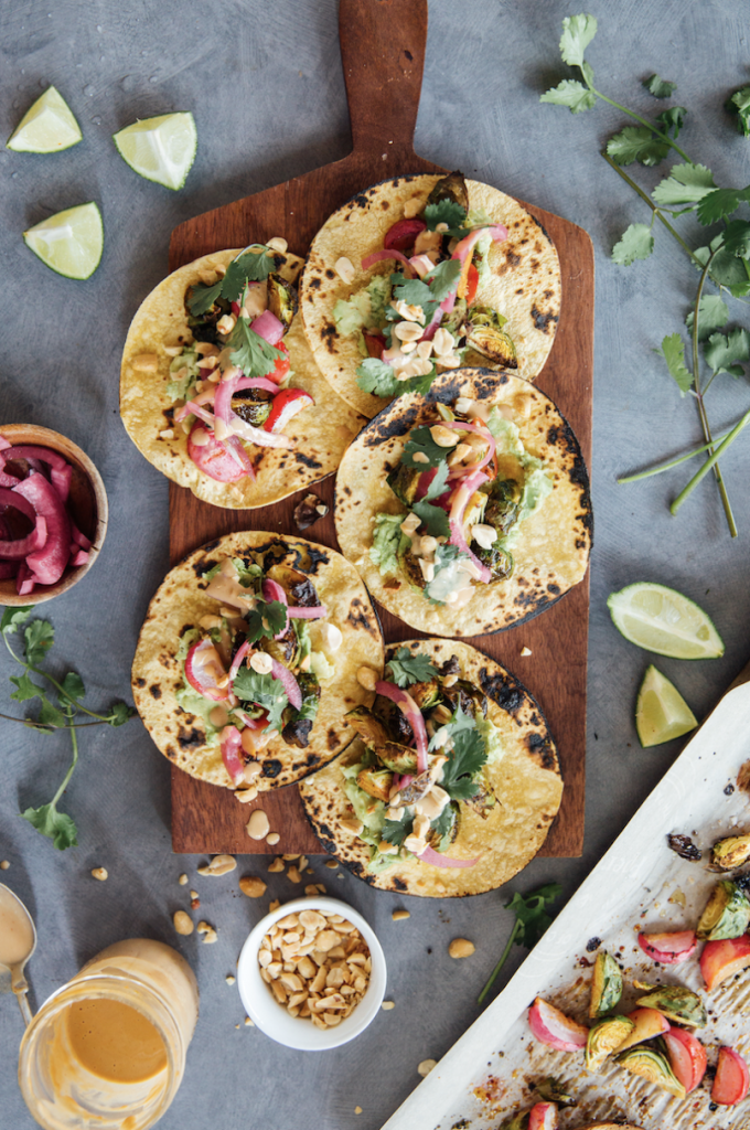 best foods with electrolytes_Spicy Peanut Brussels Sprout Tacos