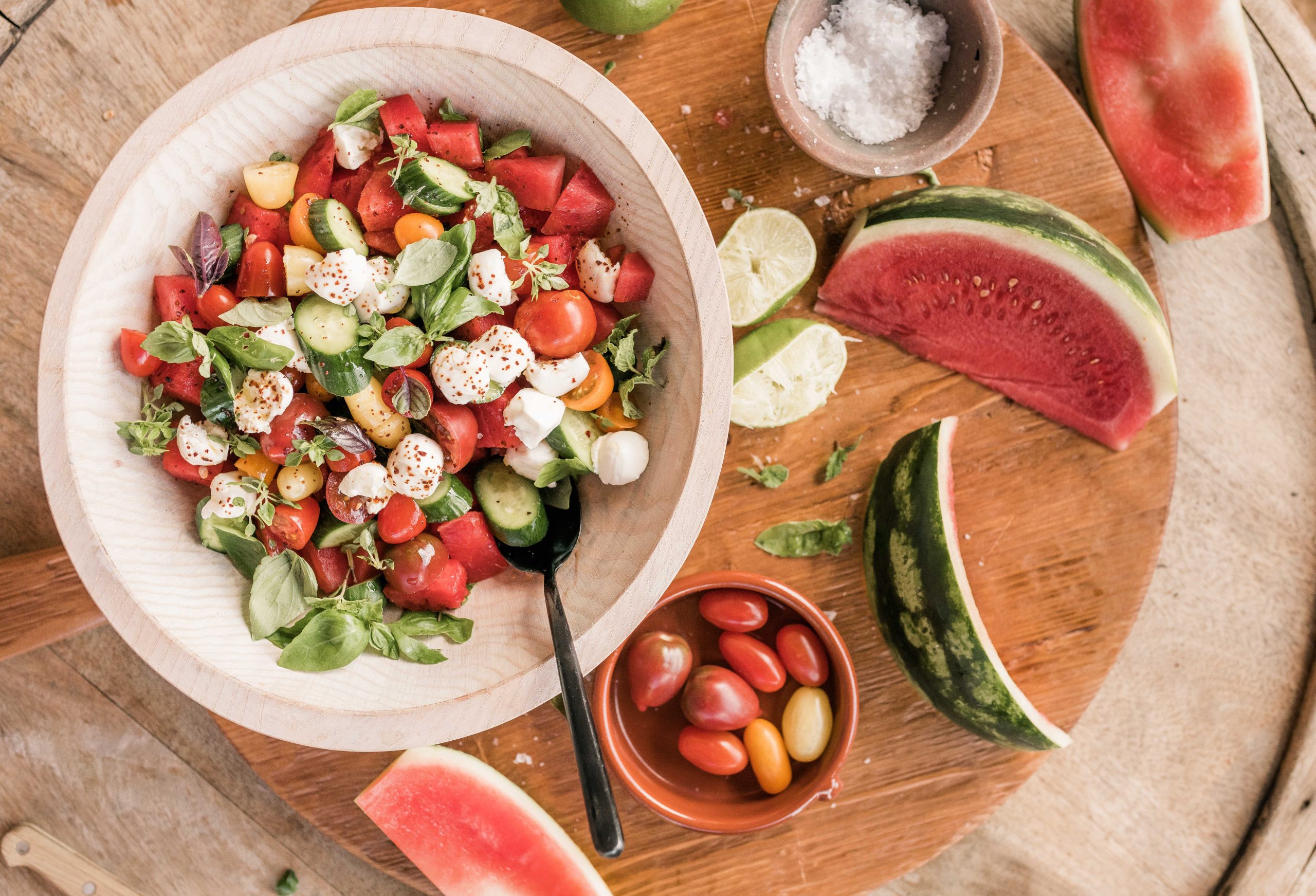 watermelon mint salad