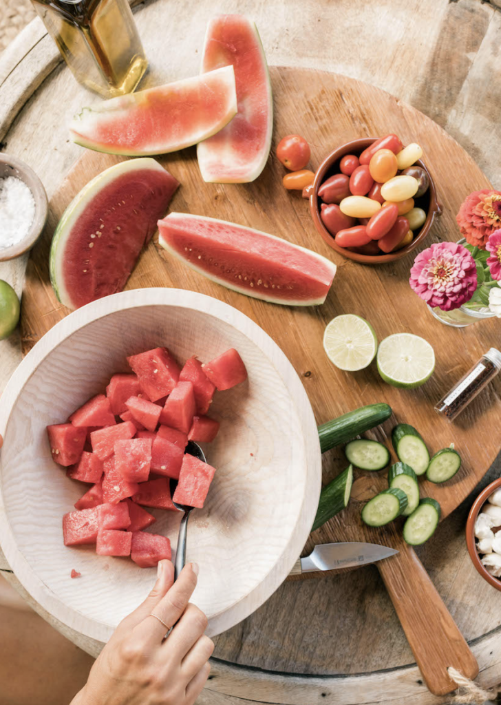best foods with electrolytes_Watermelon Tomato Caprese Salad