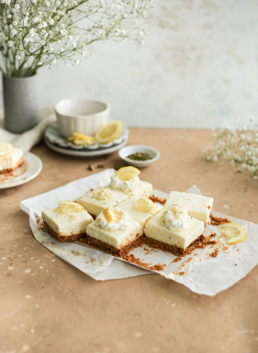 no bake lemon cardamom white chocolate slices - no bake summer dessert recipe