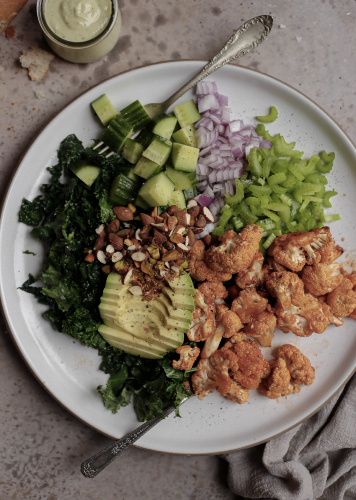 Buffalo Cauliflower Chopped Salad_best chopped salad recipes