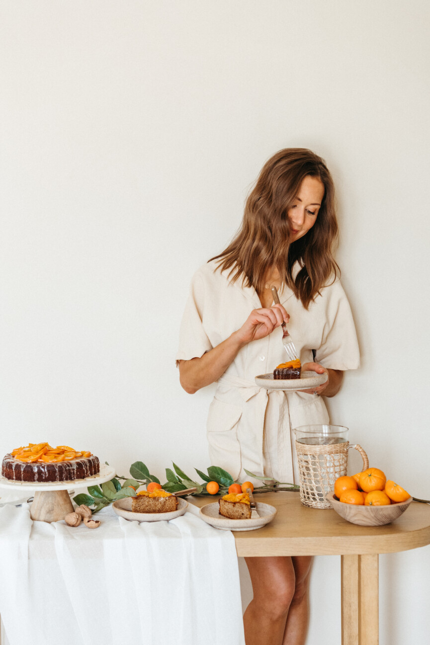 Walnut & Honey Olive Oil Cake with Candied Citrus