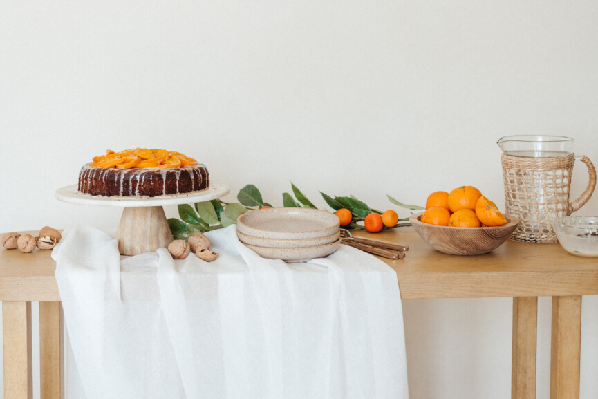 Walnut & Honey Olive Oil Cake with Candied Citrus