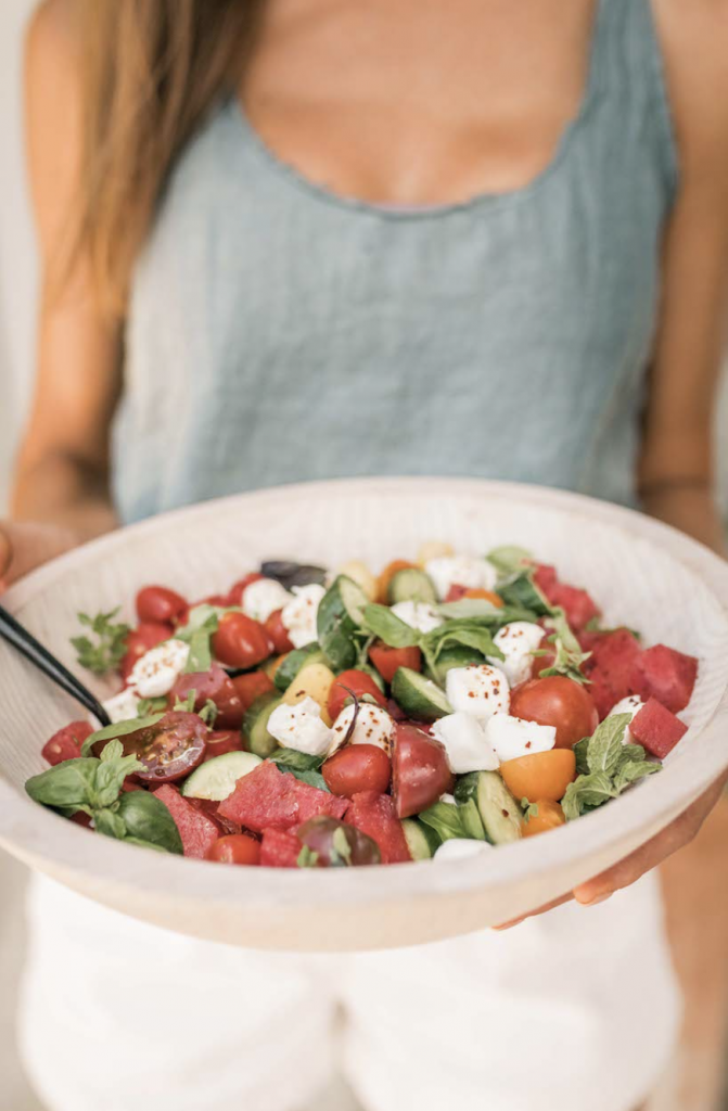 Watermelon Tomato Caprese Salad _best chopped salad recipes