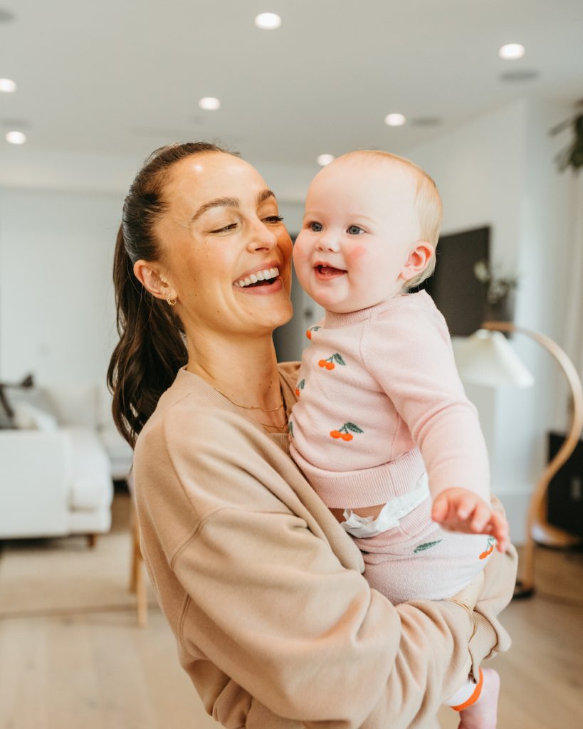 Megan Roup holding baby_how to shift career