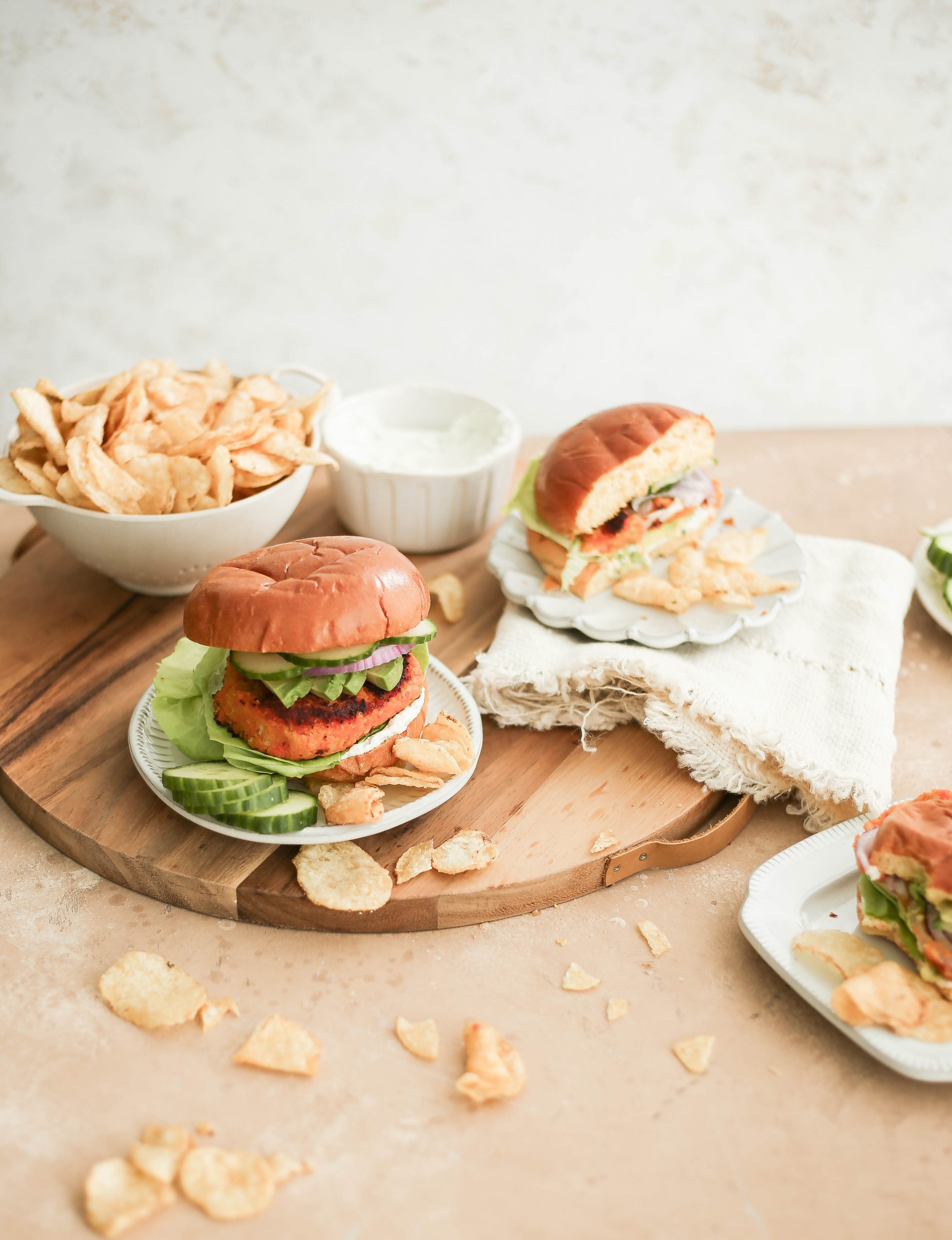 sweet potato falafel burgers