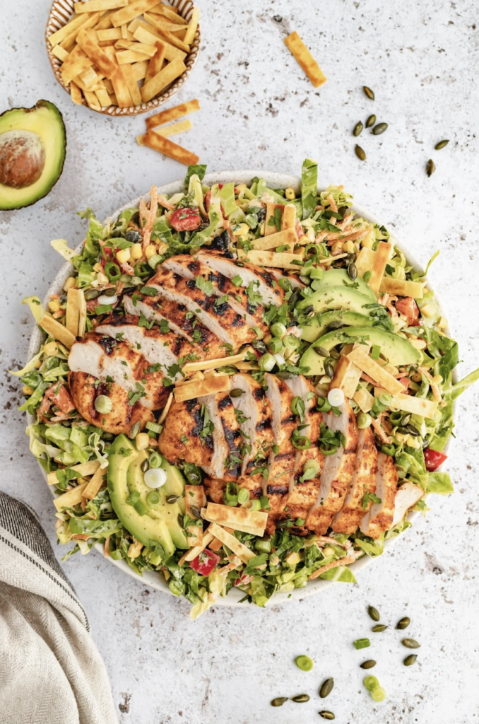 Spicy Ranch Chopped Chicken Cabbage Salad from Ambitious Kitchen_best chopped salad recipes