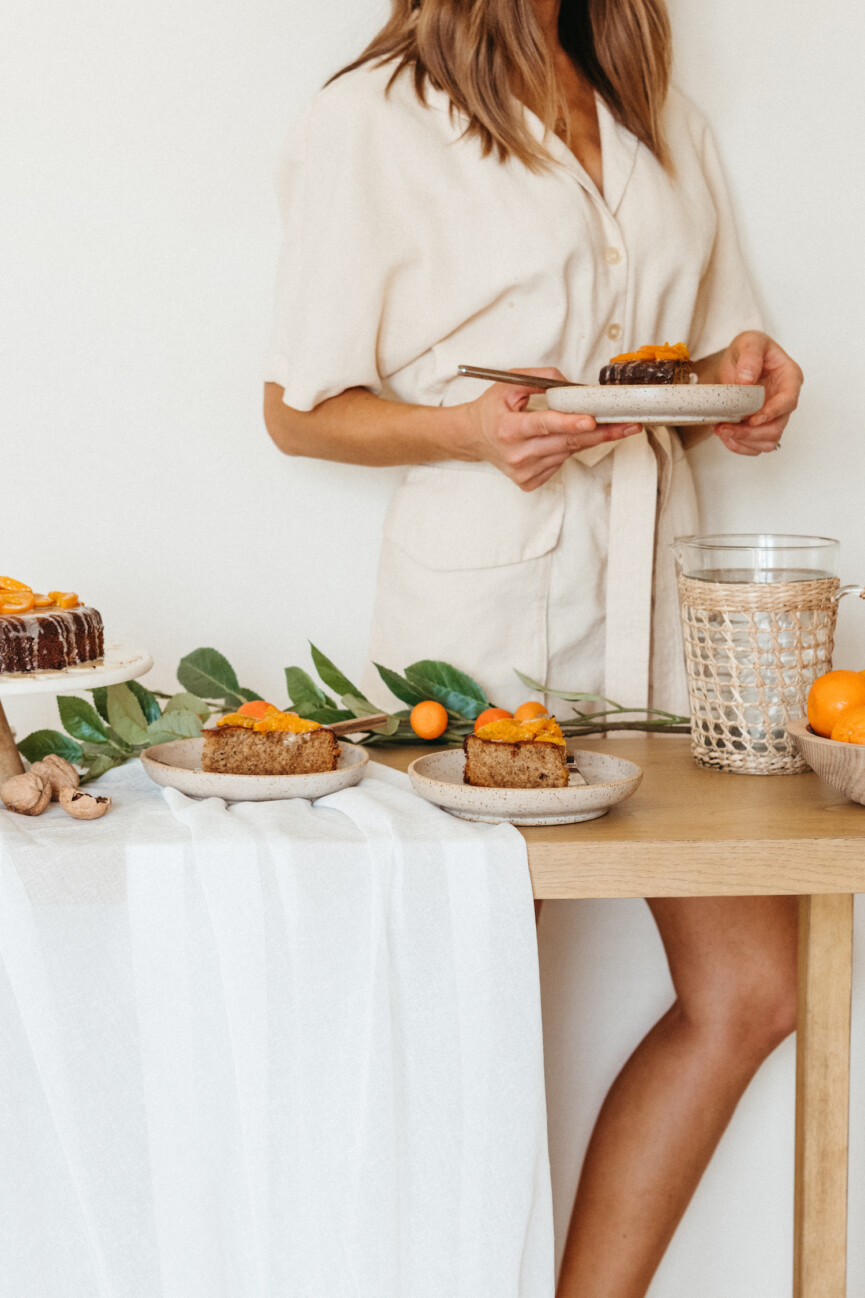 Walnut & Honey Olive Oil Cake with Candied Citrus