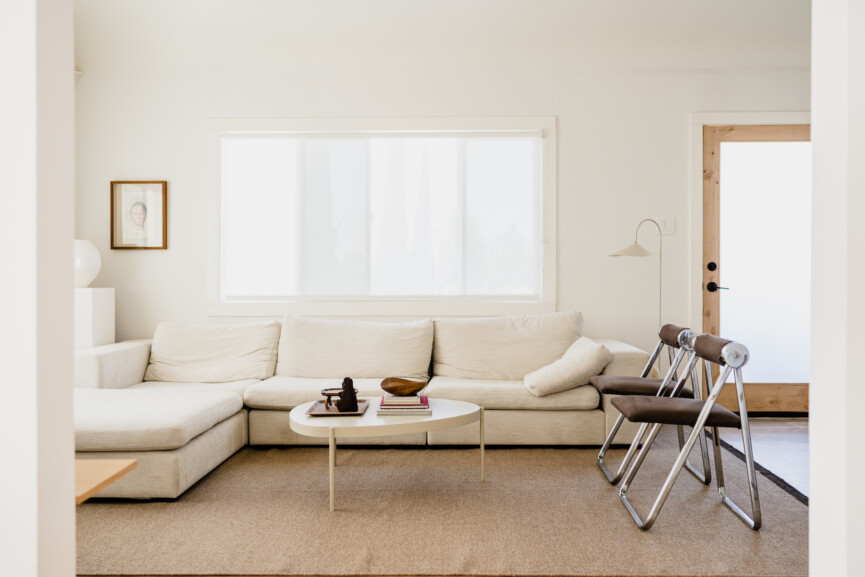 white couch in living room