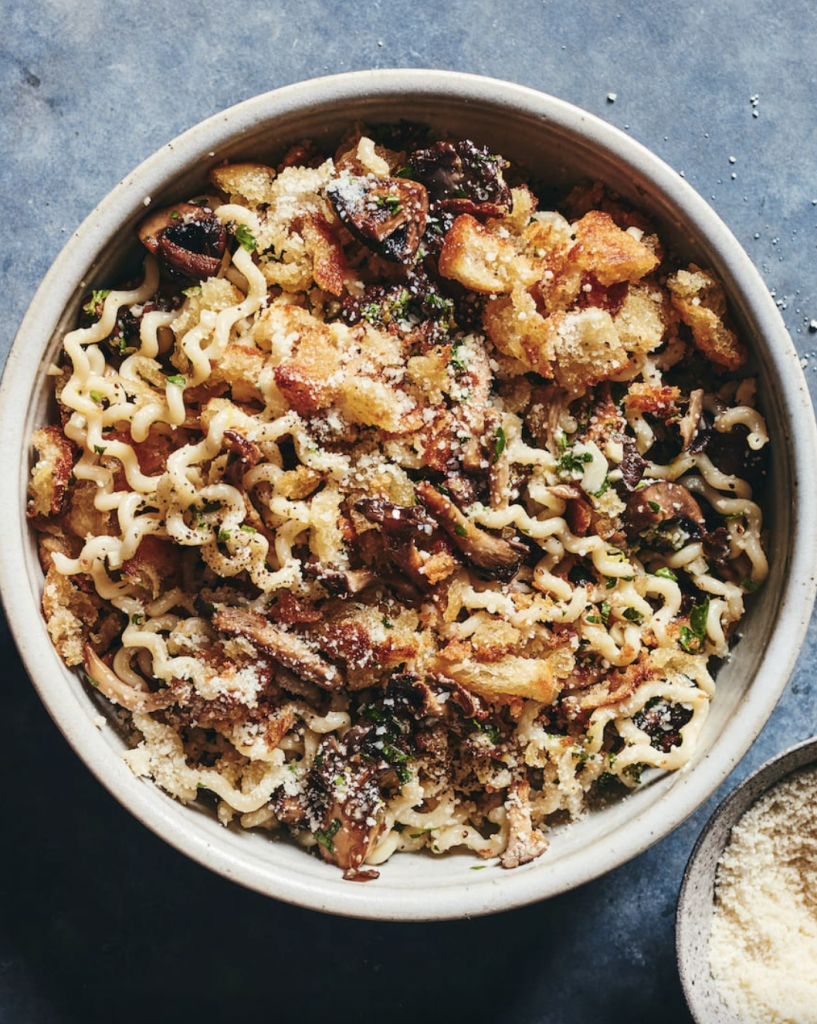 Roasted Mushroom Pasta with Herbs from What’s Gaby Cooking, vegetarian pasta recipes