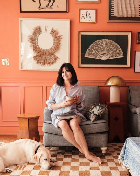 Kate Arends bright paint living room