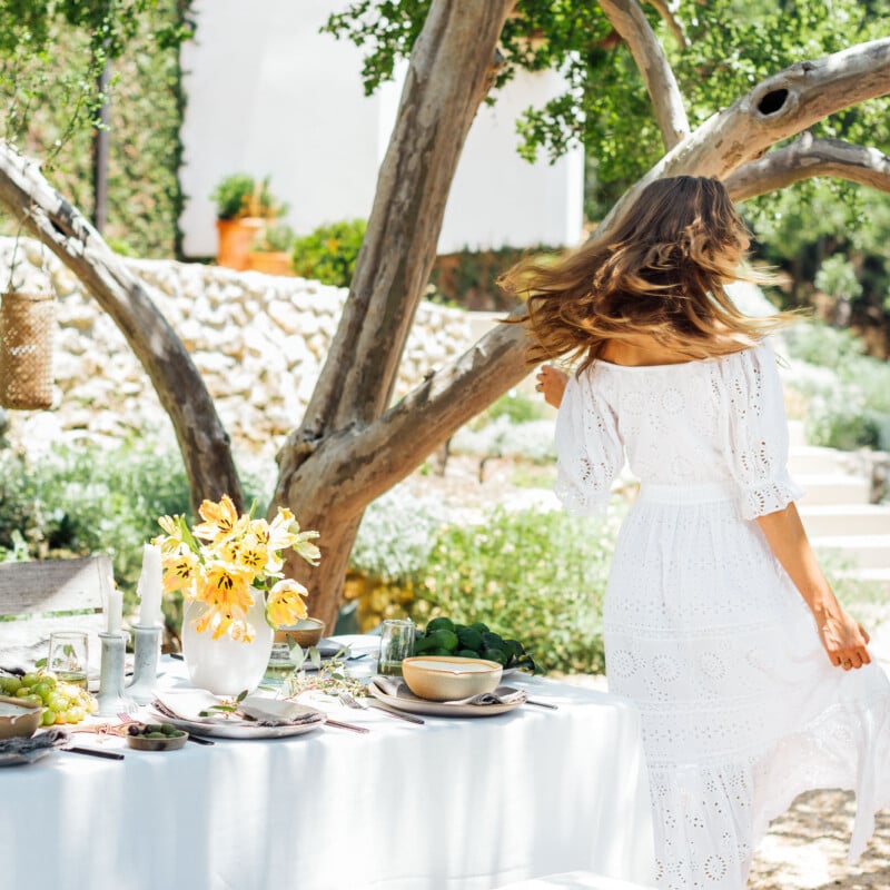 outdoor dinner party table