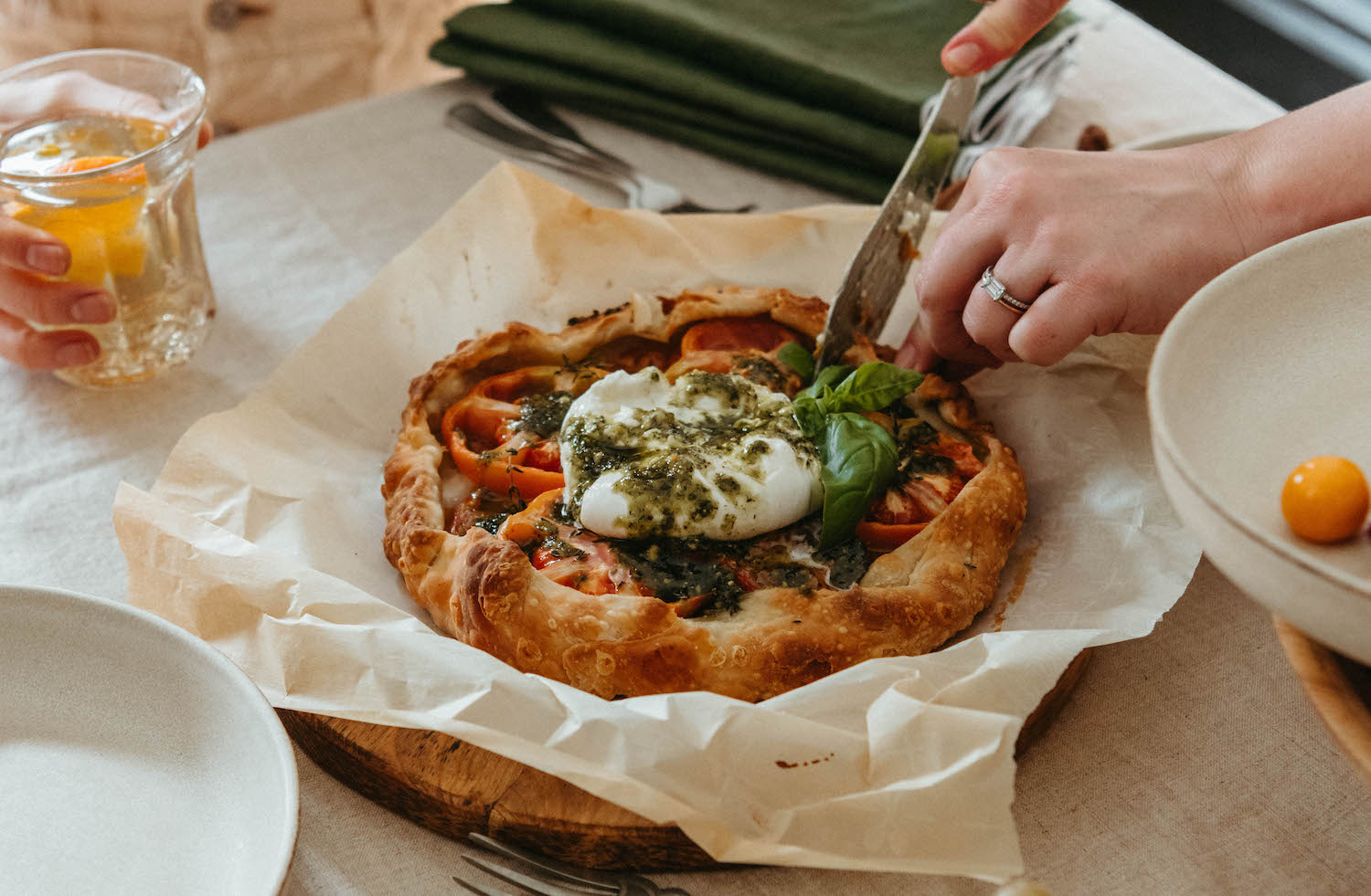 Heirloom Tomato and Burrata Galette_ tomato recipes