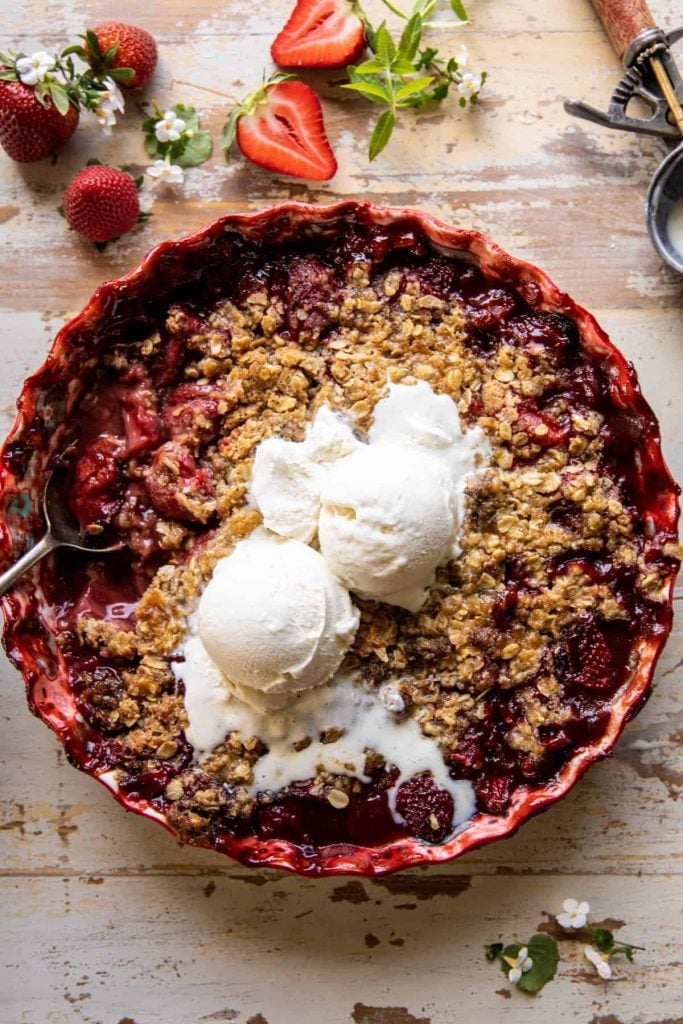 Strawberry Bourbon Crisp_4th of july desserts