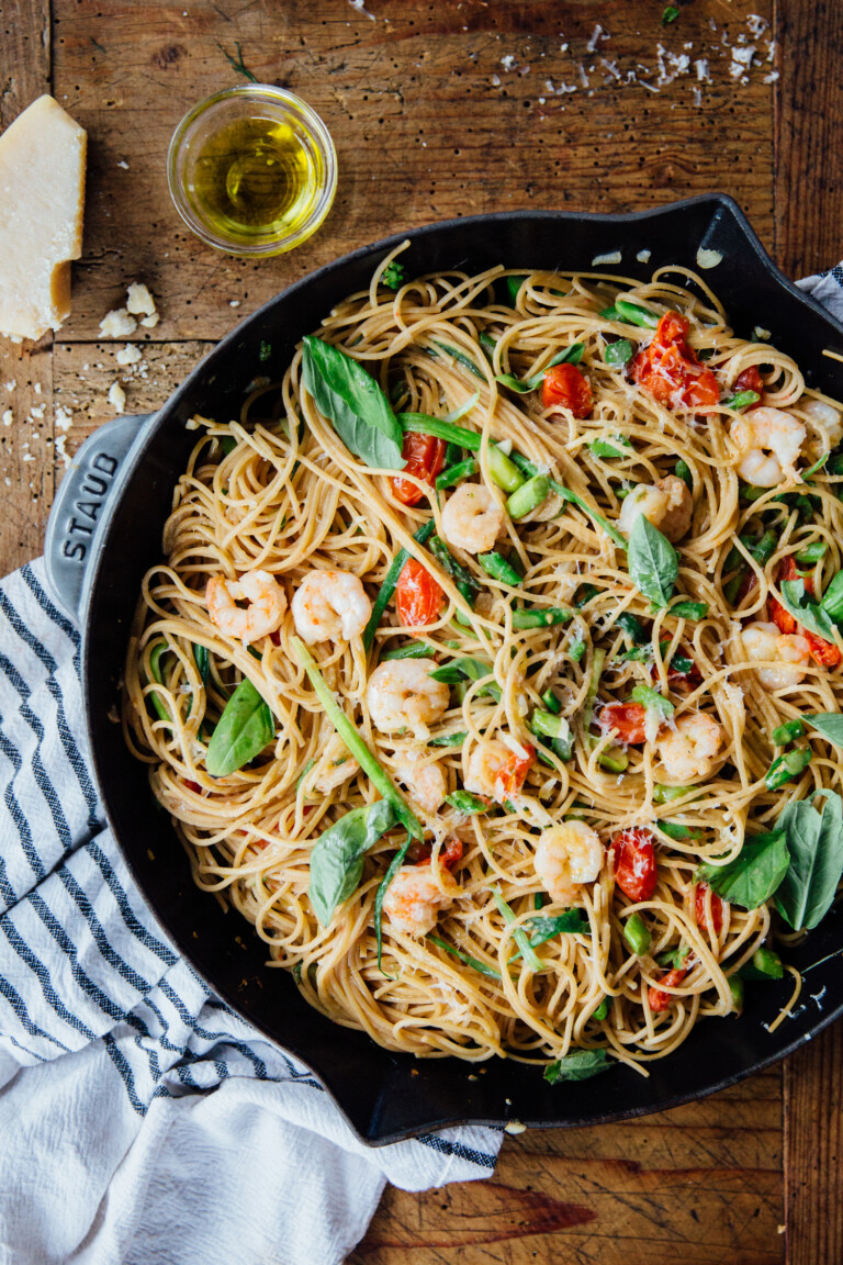 garlic shrimp spaghetti