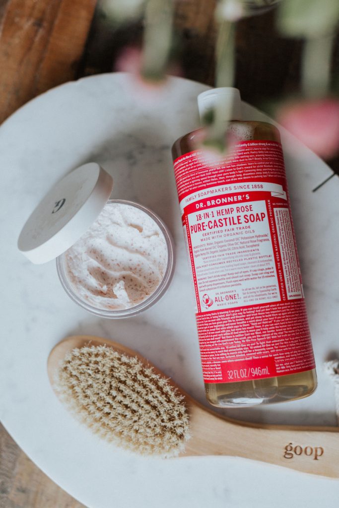 Kely Leveque morning skincare routine dry brush_best body wash
