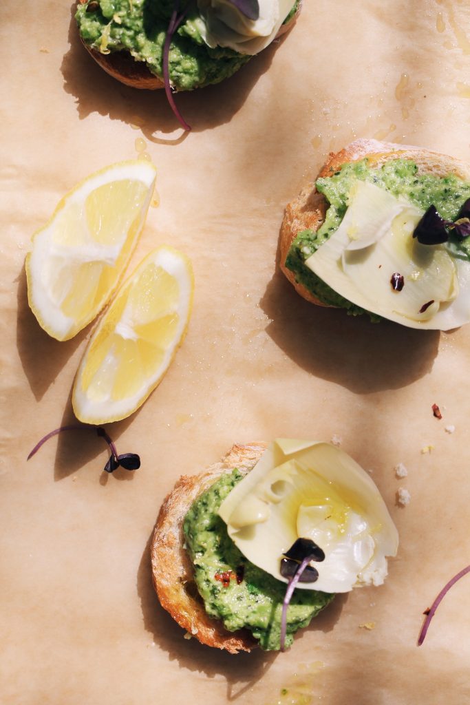 artichoke spring pea crostini_foods that are high in antioxidants