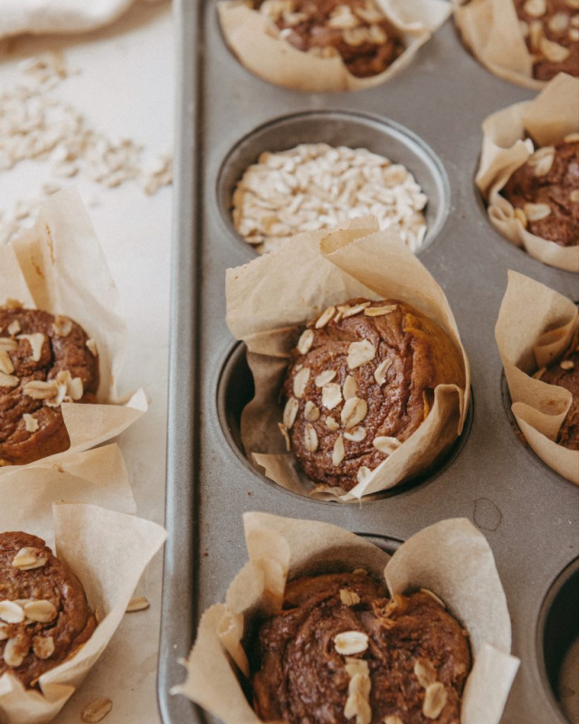 banana pumpkin muffins