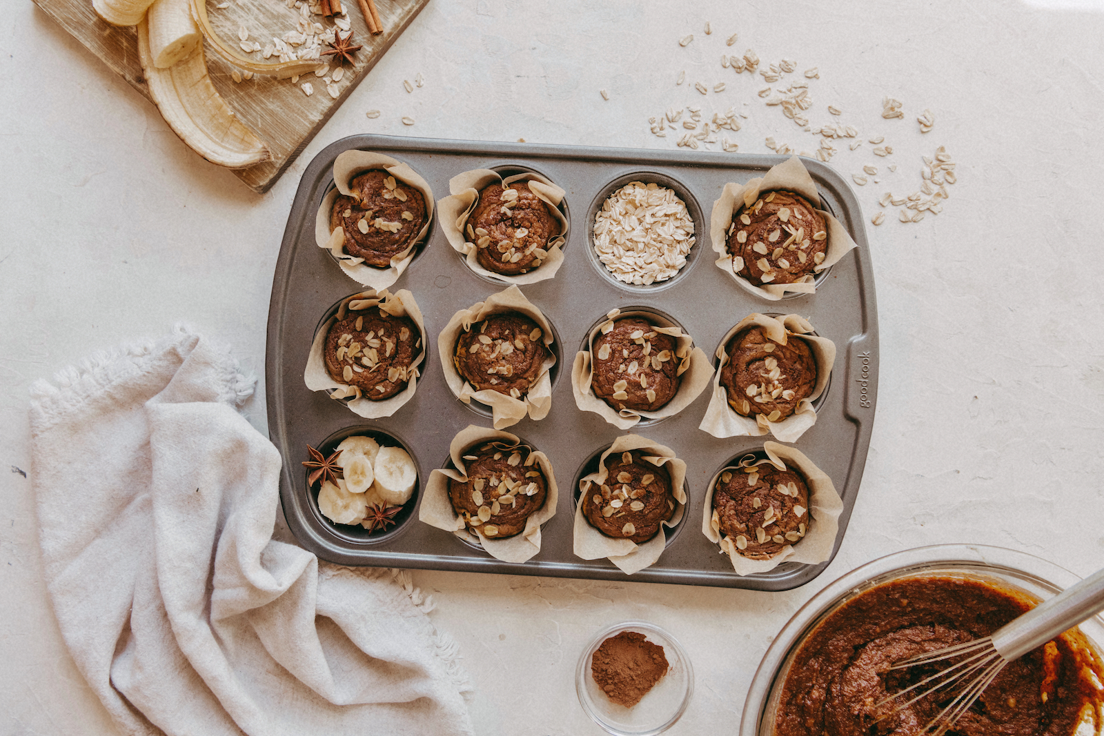 banana pumpkin muffins