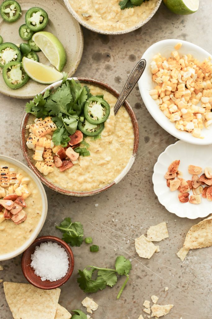 Vegan One Pot Spicy Corn Soup_healthy and quick dinner recipes