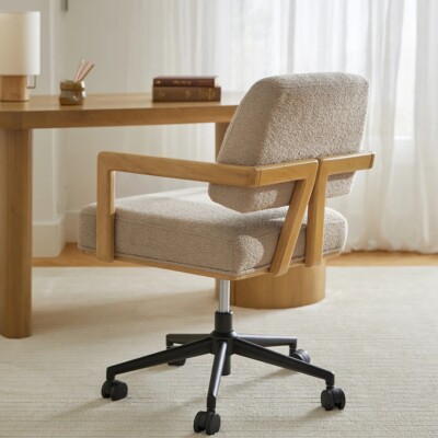 boucle office chair work from home