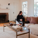 Carrie Barber in living room.