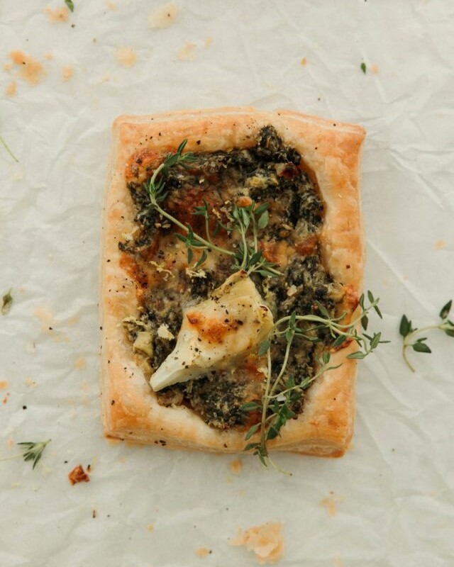 spinach artichoke tart
