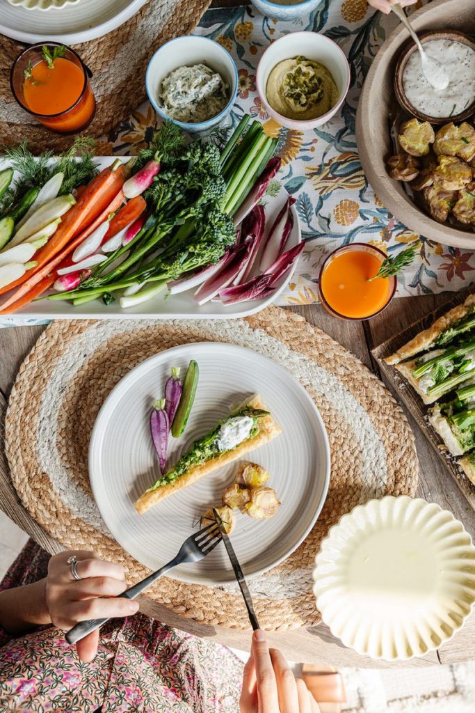 Camille Styles spring tablescape_unhealthy snacks