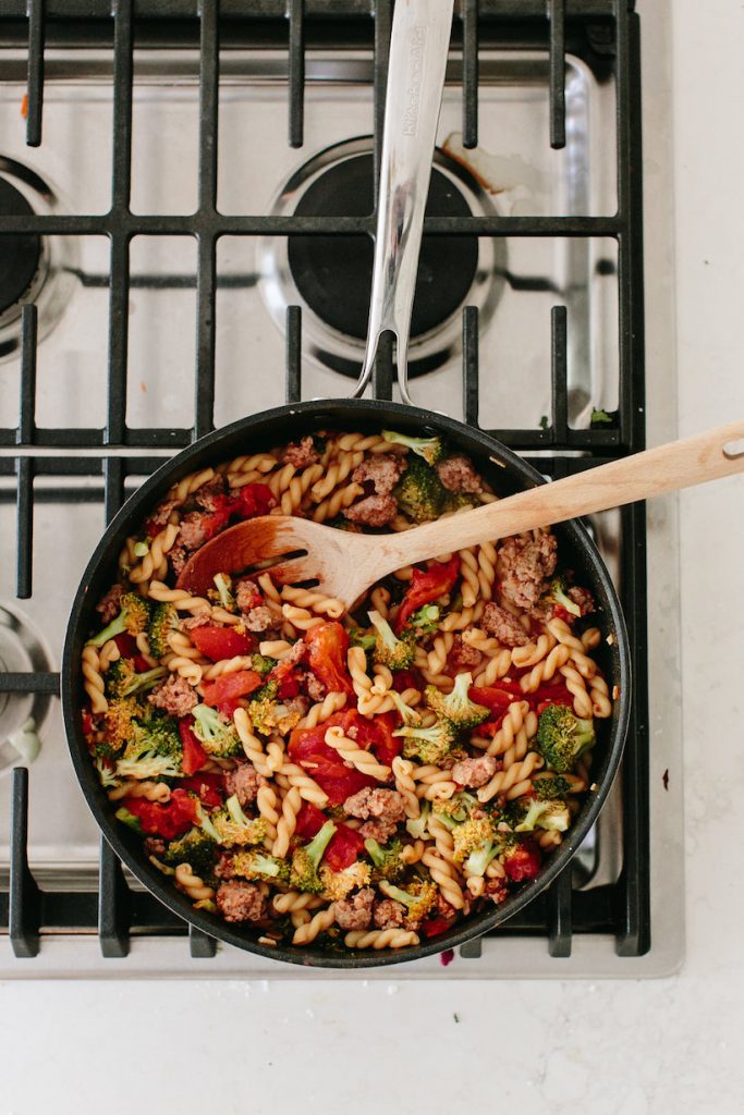 Gemelli with Turkey Sausage and Broccoli