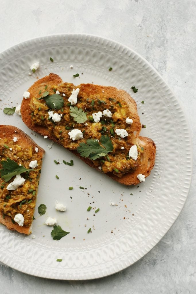 masala eggs on toast