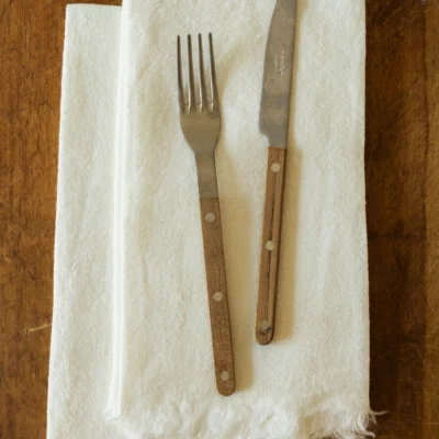 Oversized Frayed Linen Napkins, Set of 4