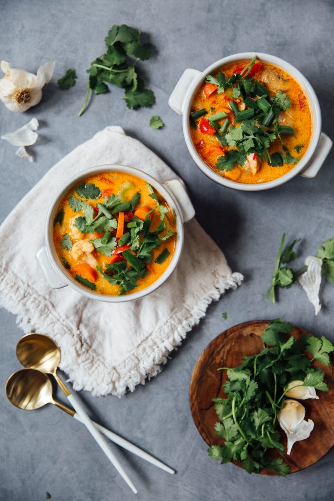 Thai Coconut Curry Chicken Soup