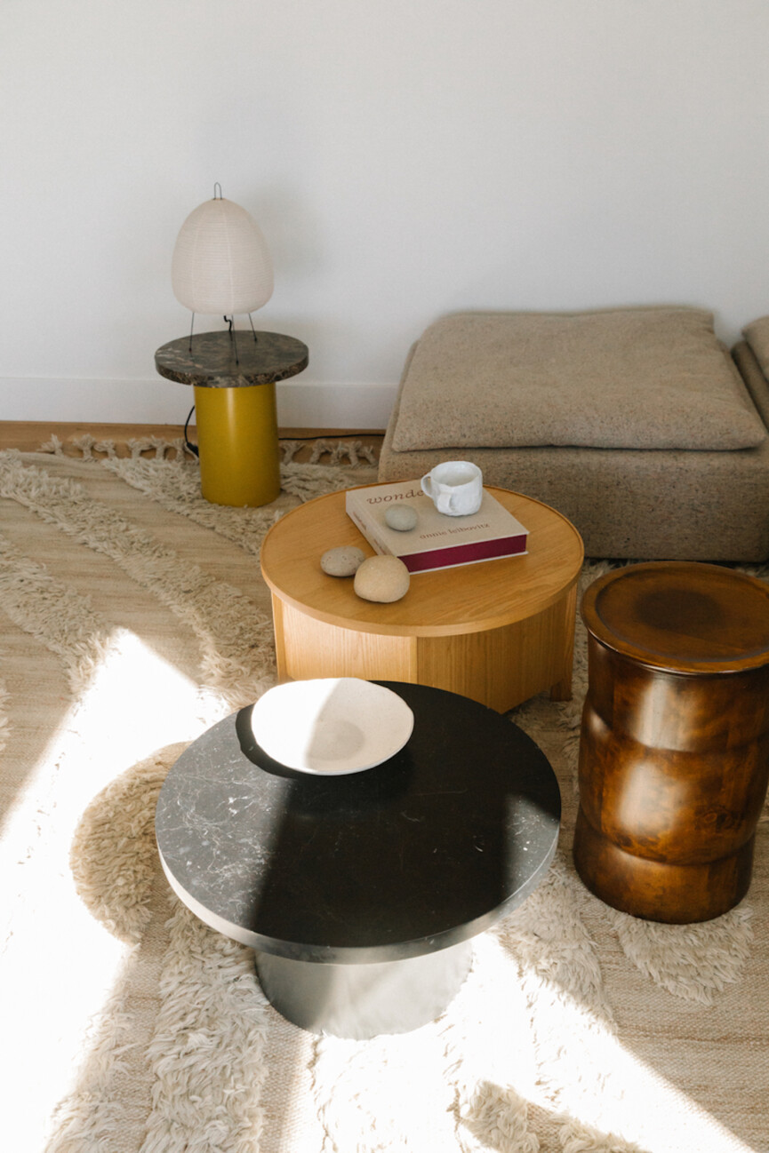 Three coffee tables.