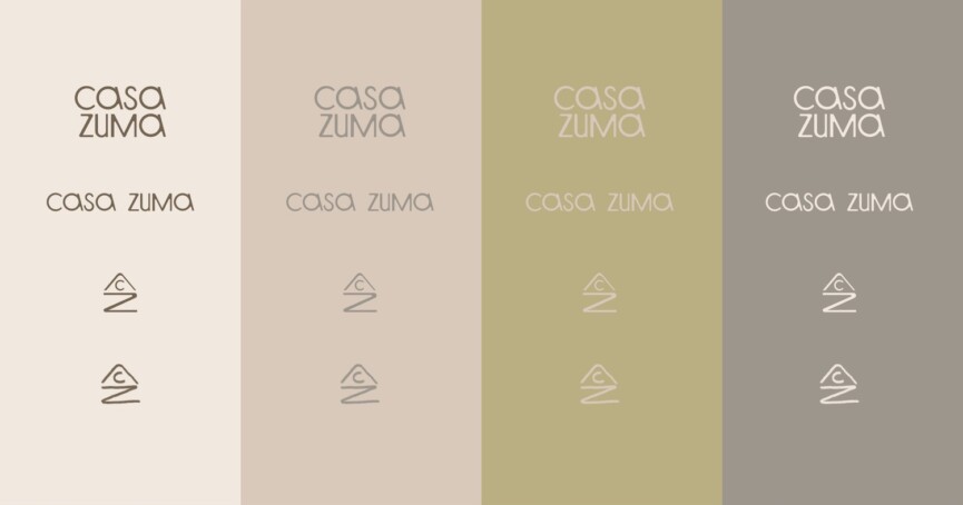 casa zuma branding logo suite