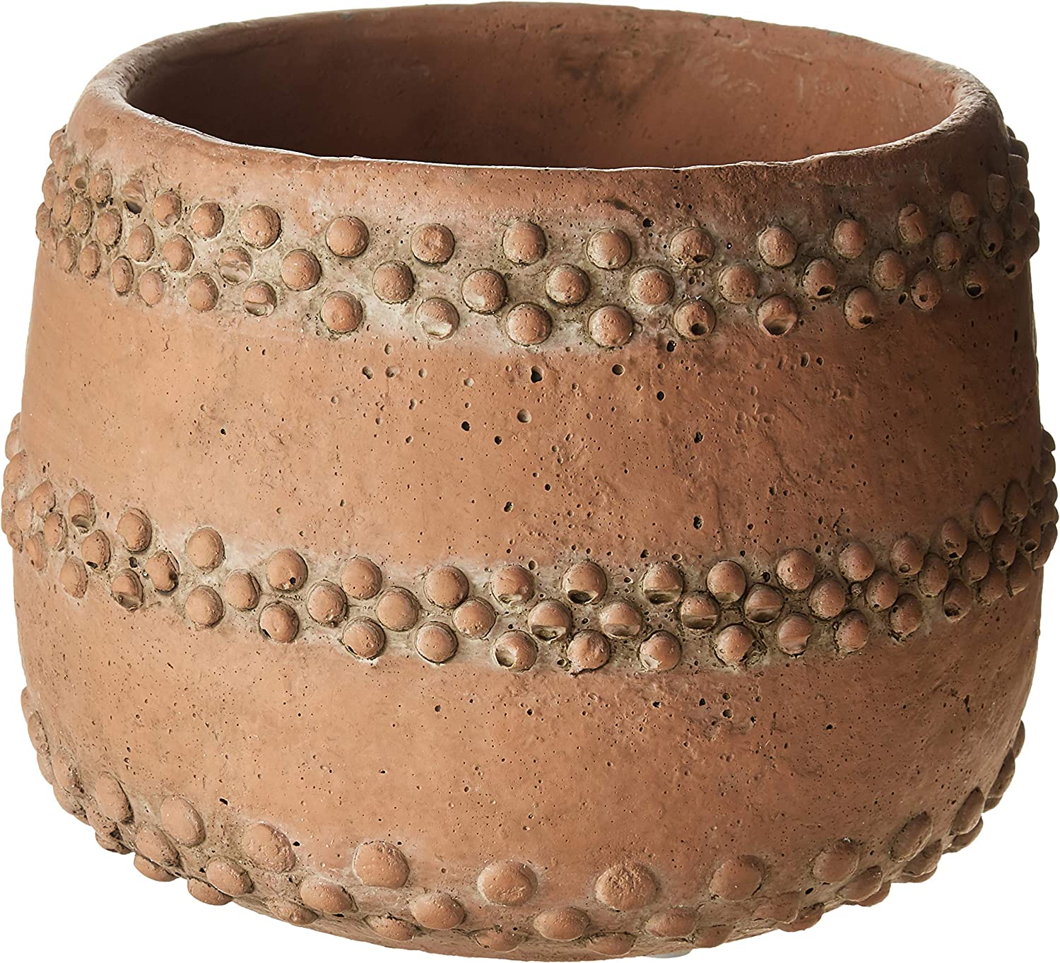 Creative Co-Op Brown & Orange Cement Planter Pot