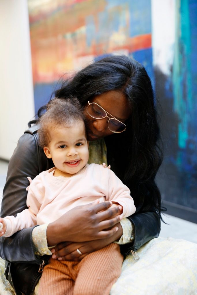 Marie Kouadio Amouzame and daughter