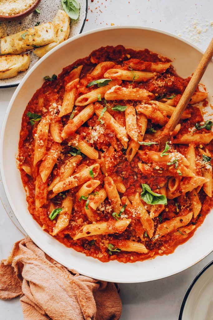 easy penne arrabbiata from minimalist baker