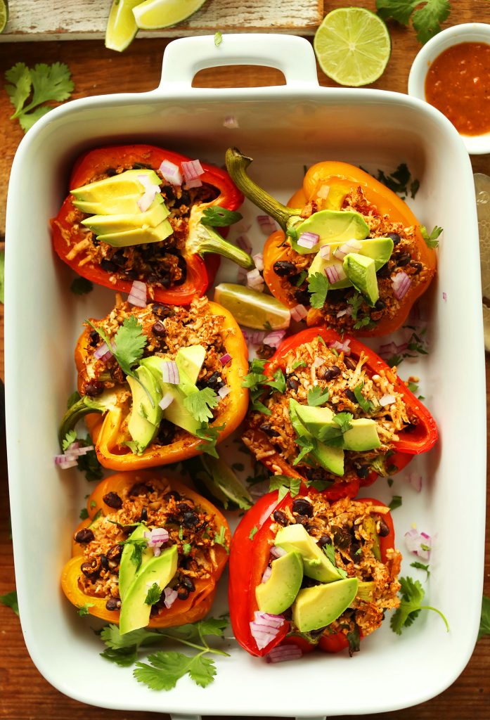 Cauliflower Rice Stuffed Peppers_vegan cauliflower rice recipes